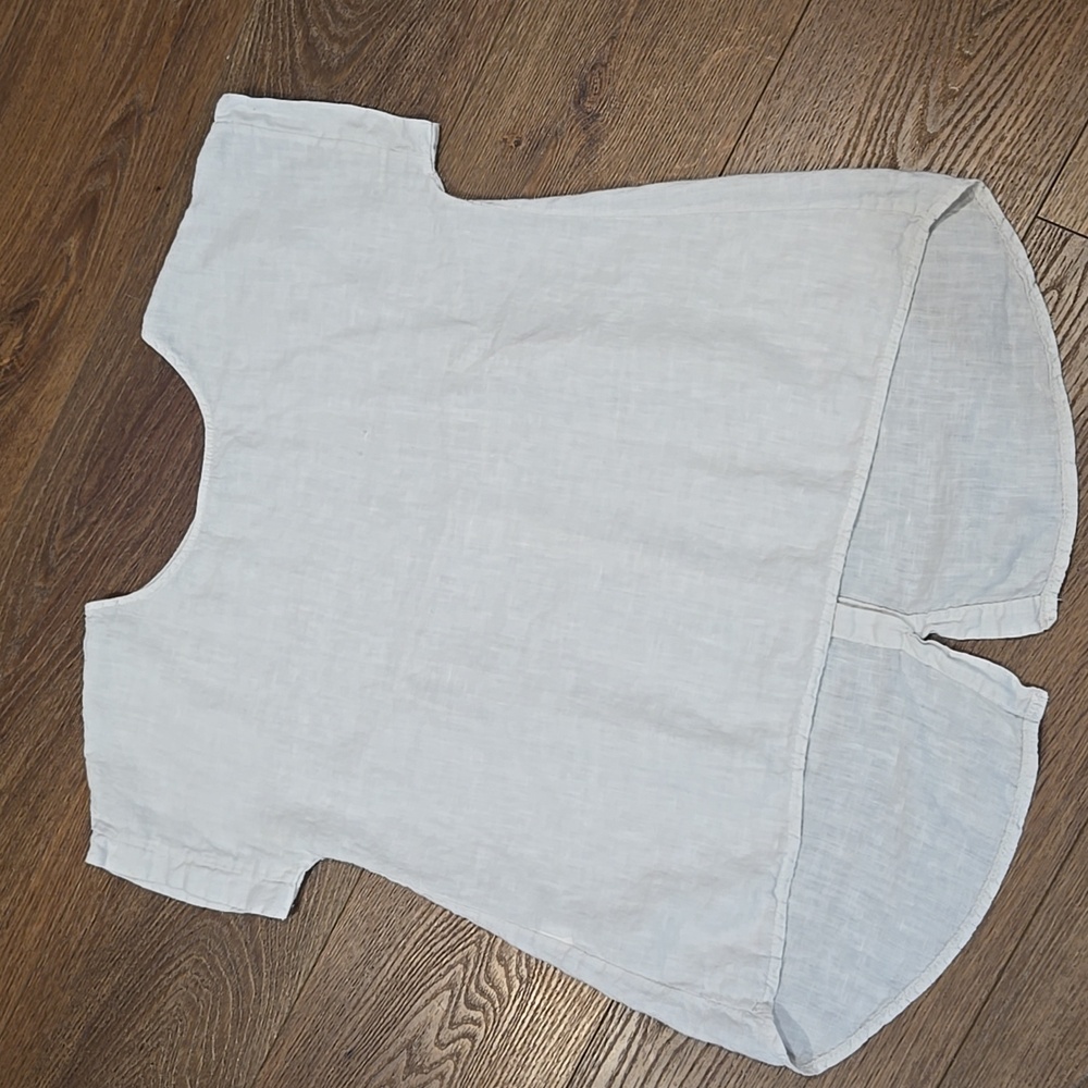 TERZO MILLENNIO 100% LINEN HI LOW TUNIC.  SIZE LARGE.   #7601 - Picture 8 of 10